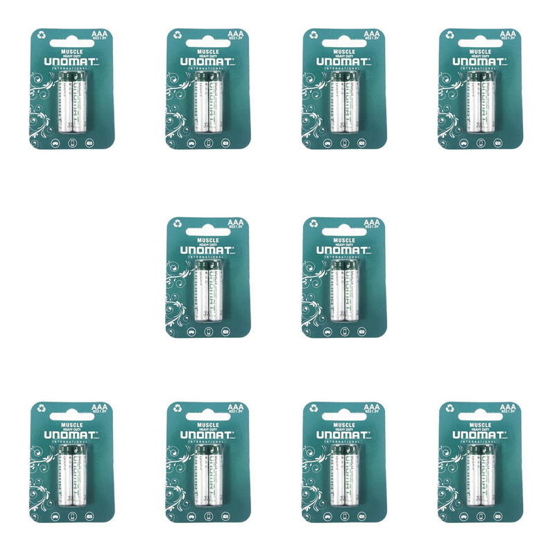 باتری نیم قلمی یونومات مدل Muscle Heavy Duty بسته 20 عددی