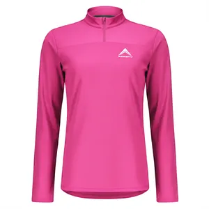 تی شرت ورزشی آستین بلند زنانه رادیس فیت مدل نیم زیپ TS002