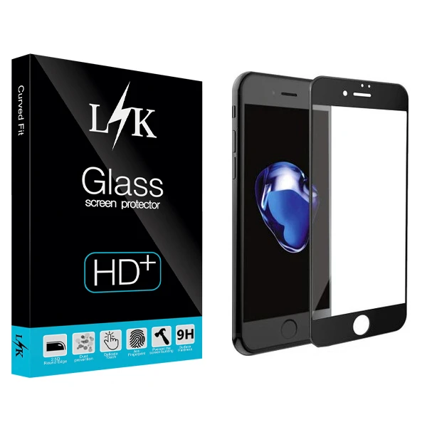 محافظ صفحه نمایش ال کی مدل Hard glass مناسب برای گوشی موبایل اپل iPhone 8/7 3D