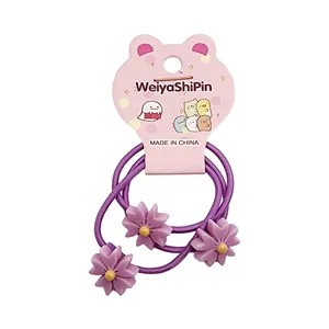 کش مو دخترانه مدل گل کد KSH612 بسته 3 عددی