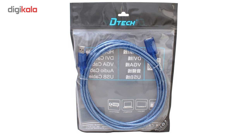 کابل افزایش طول USB دیتک مدل DT-CU0107 به طول 5 متر
