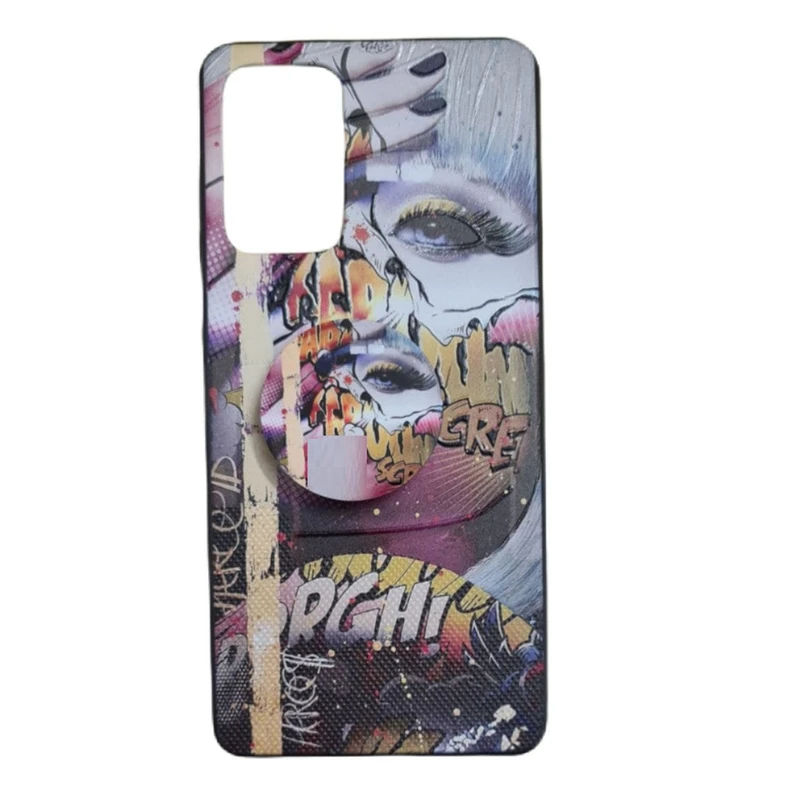کاور طرح دخترانه کد 286 مناسب برای گوشی موبایل سامسونگ Galaxy A72 به همراه پاپ سوکت