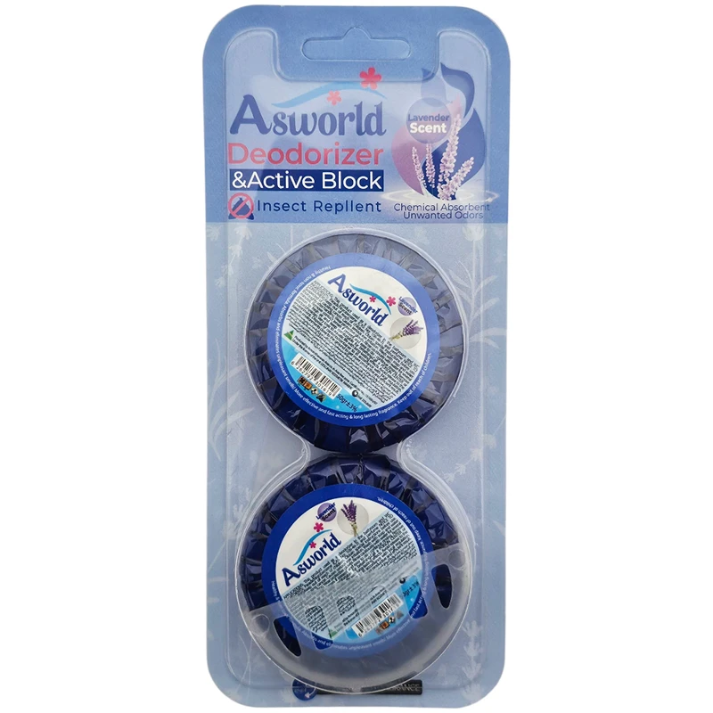 بوگیر توالت آسورد مدل AS-03 رایحه لوندر وزن 100 گرم بسته 2 عددی