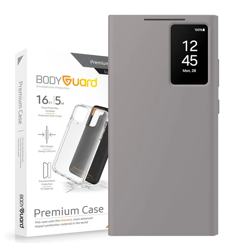 کیف کلاسوری بادیگارد مدل S View مناسب برای گوشی موبایل سامسونگ Galaxy S24 Ultra