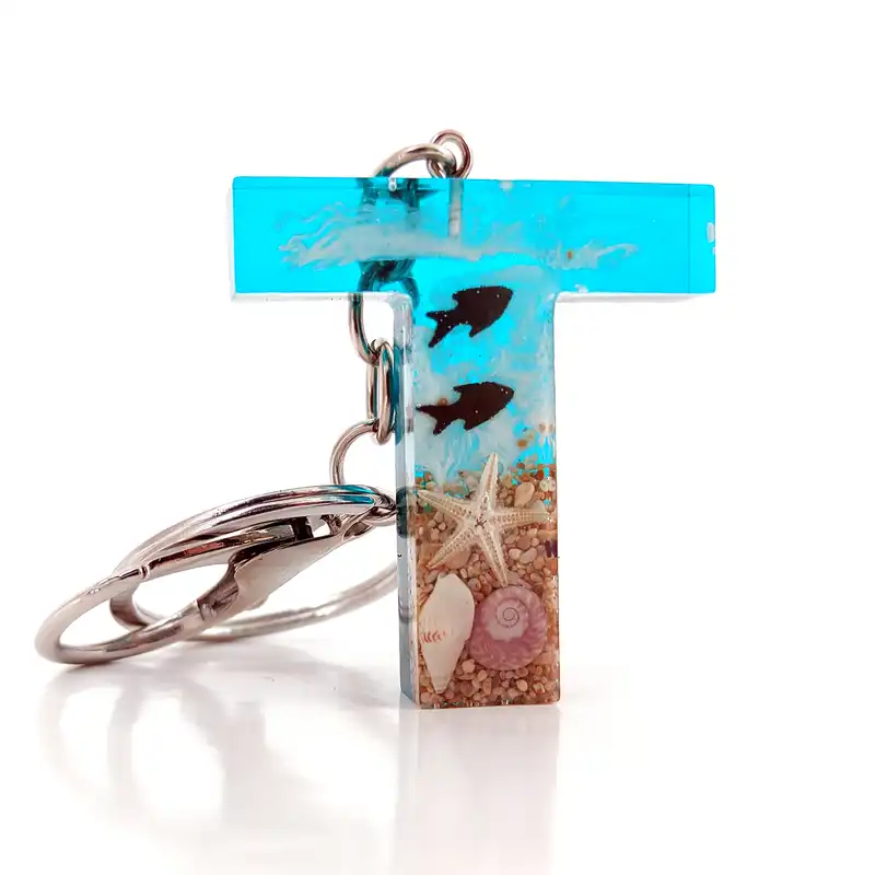 جاکلیدی رزینی طرح دریا حرف T