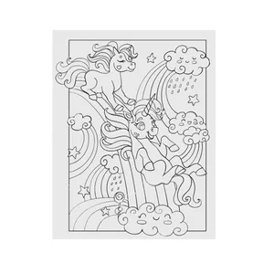 بوم رنگ آمیزی کد NIL_P8 مدل یونیکورن سایز 40x60 سانتی متر