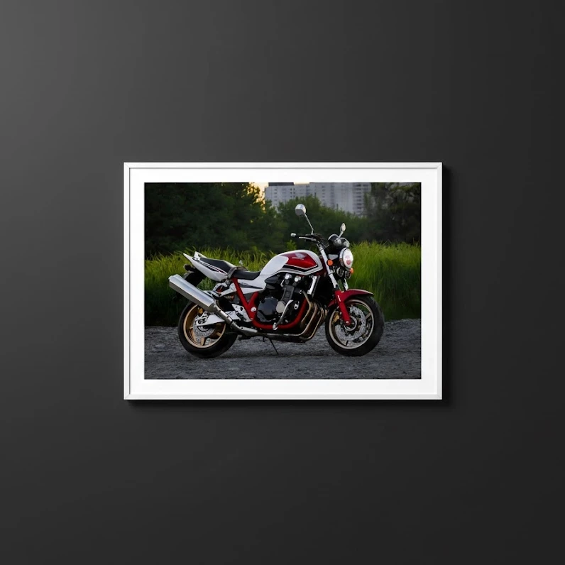 تابلو طرح موتور مدل cb1300 کد 2456 فریم سفید