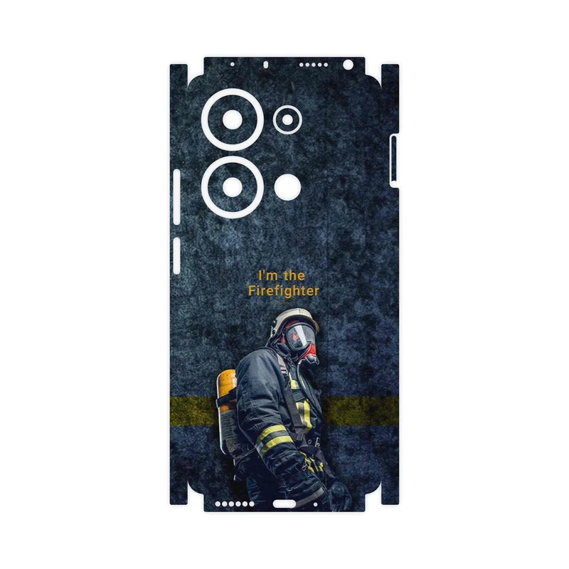 برچسب پوششی ماهوت مدل Firefighter-FullSkin مناسب برای گوشی موبایل شیائومی Redmi Note 13 Pro 4G