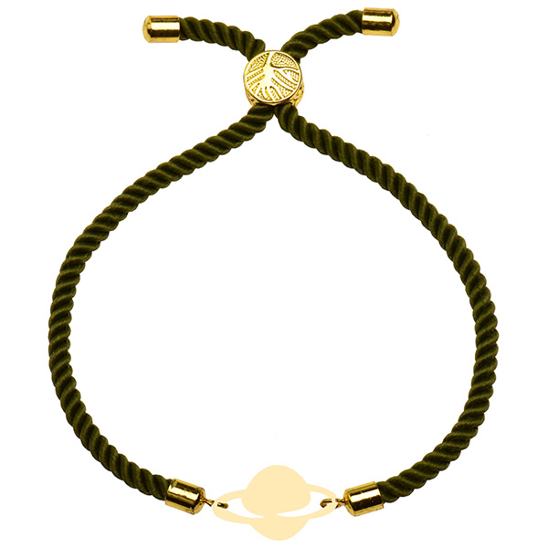 دستبند طلا 18 عیار دخترانه کرابو طرح زحل مدل Krd1780