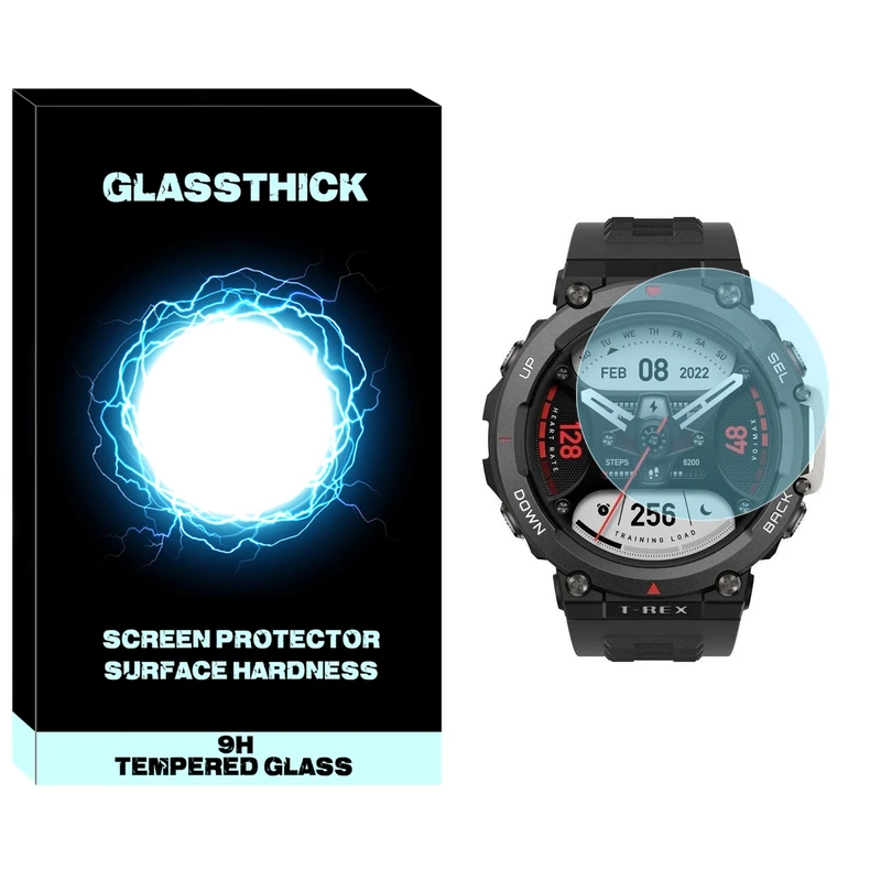 محافظ صفحه نمایش شیشه ای گلستیک مدل SH-GL مناسب برای ساعت هوشمند آمازفیت T-Rex 2