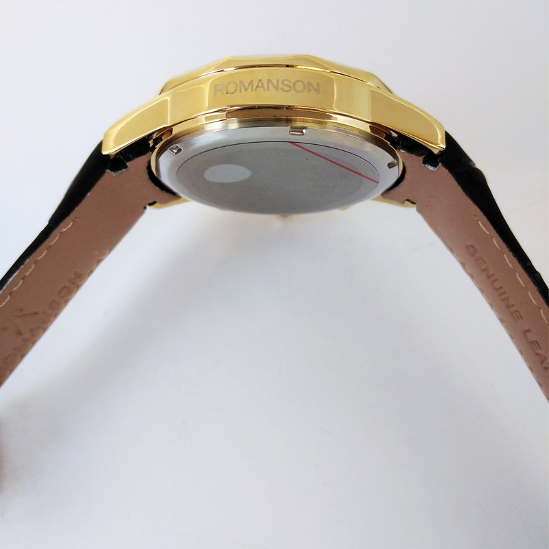 ساعت مچی عقربه‌ای مردانه رومانسون مدل بندچرمی کرنوگراف سه موتوره فعال پلاس کد 213