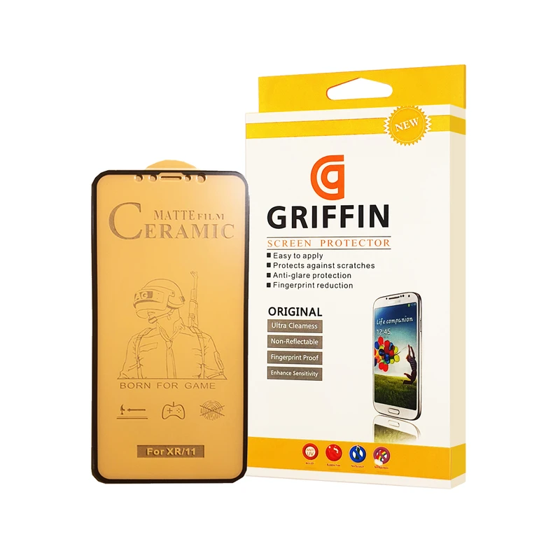 محافظ صفحه نمایش سرامیکی مات گریفین مدل FLCRM GN mo مناسب برای گوشی موبایل اپل iPhone 11