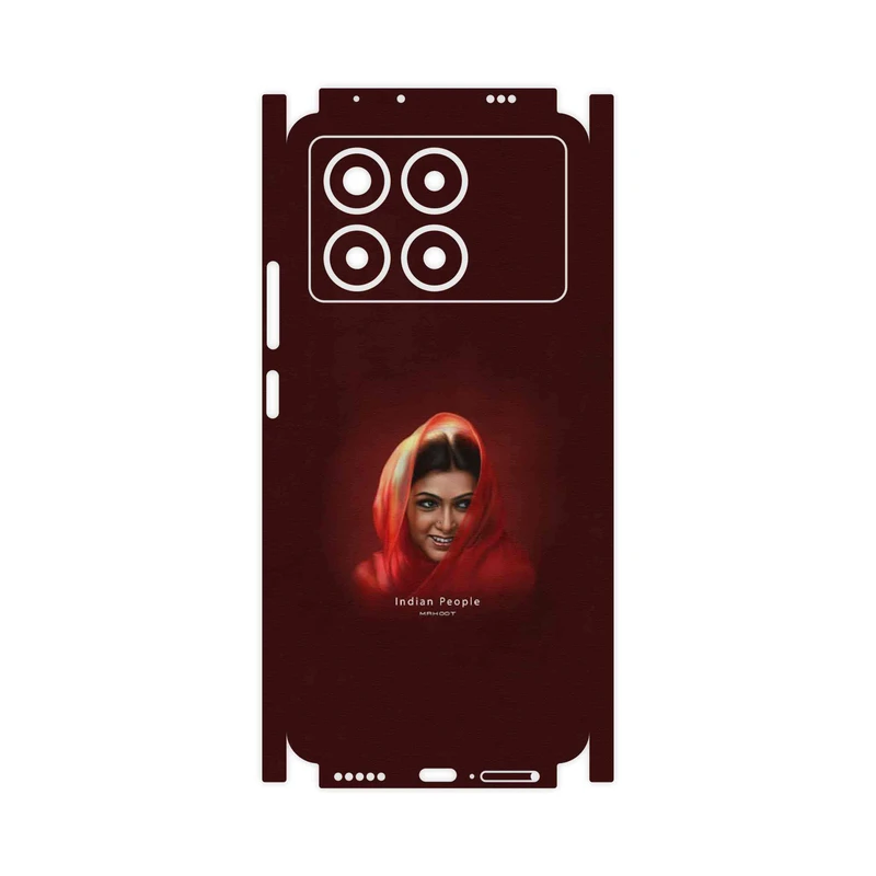 برچسب پوششی ماهوت مدل Portrait of an Indian Woman-FullSkin مناسب برای گوشی موبایل شیائومی Poco X6 Pro