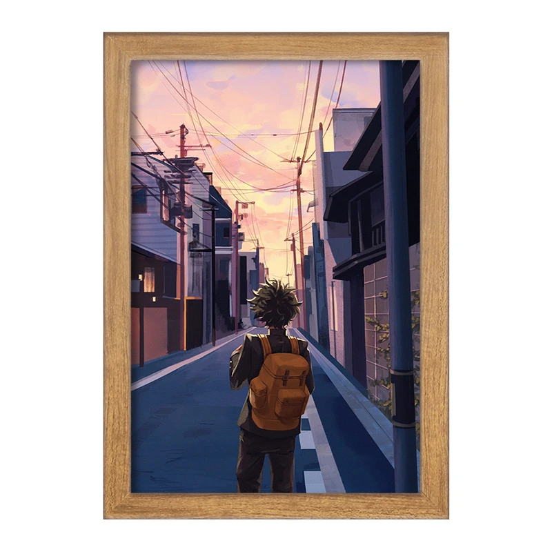 تابلو خندالو مدل دکو انیمه آکادمی قهرمان من  کد 11560