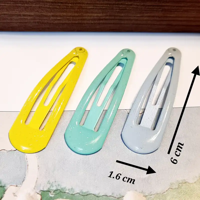 گیره مو زنانه مدل تق‌تقی اکلیل‌دار اشکی کد brg 807 بسته 6 عددی