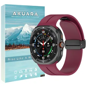بند آکوآرا مدل Silicone Magnet مناسب برای ساعت هوشمند سامسونگ Galaxy Watch 7 Ultra 47 mm