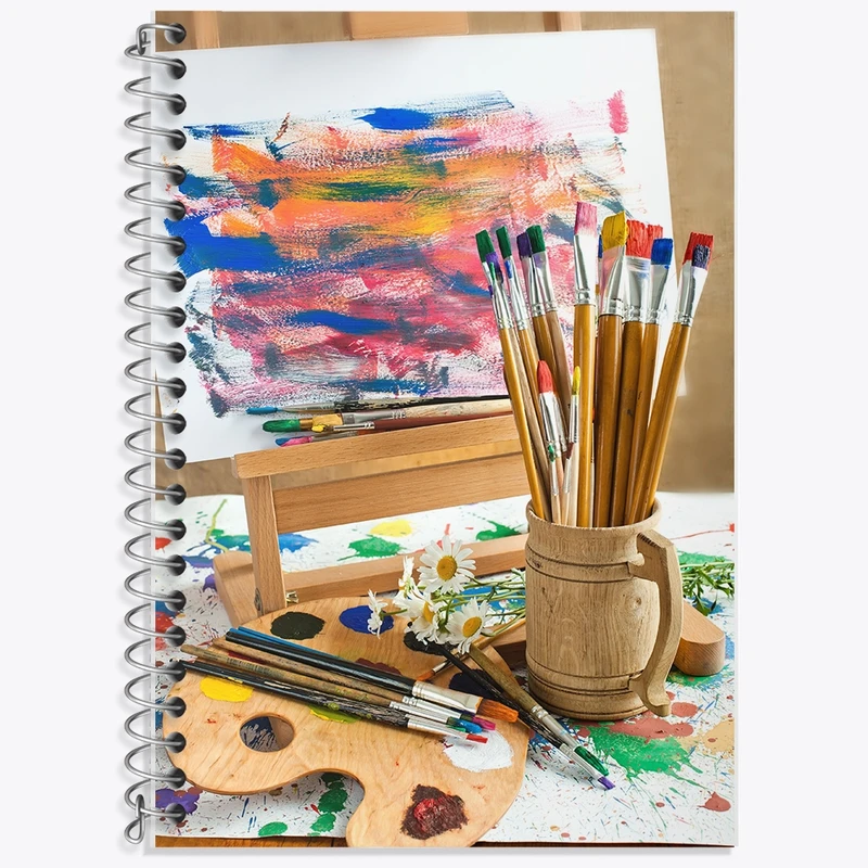 دفتر زبان 50 برگ خندالو مدل سه خط طرح نقاشی کد F2362