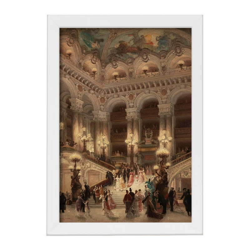 تابلو خندالو مدل نقاشی پلکان اپرا اثر لویی بیرود کد F12298