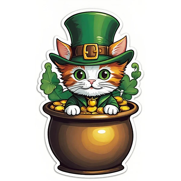 استیکر پارچه و لباس پاد آفرین طرح گربه بامزه کد 722