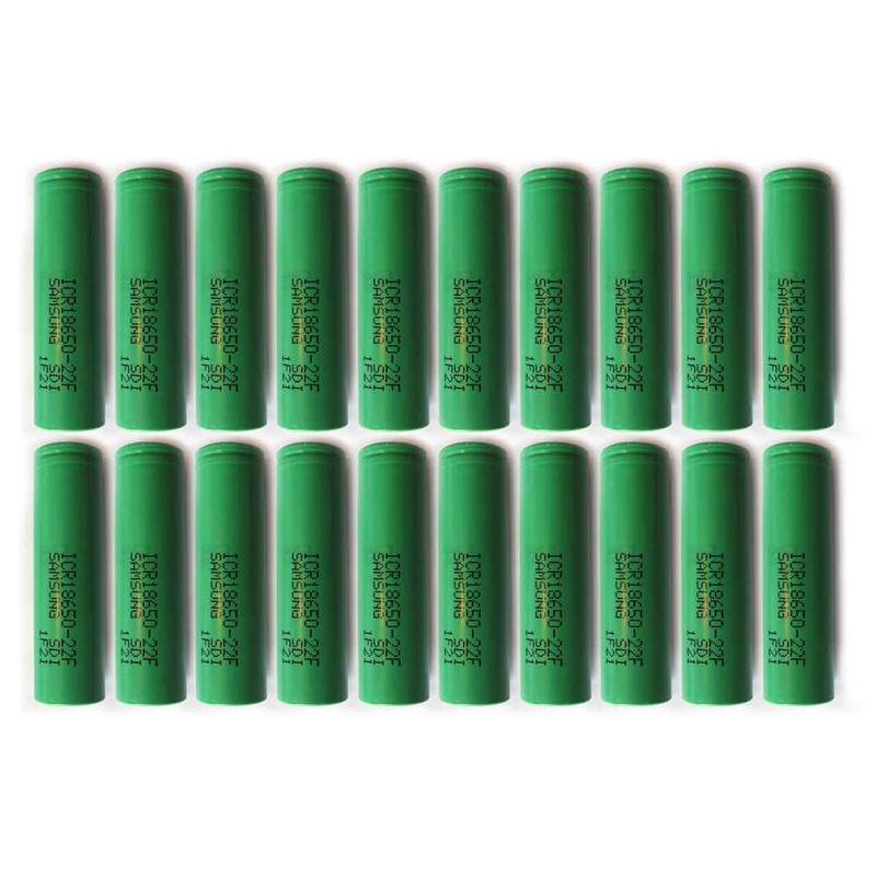 باتری لیتیم یون سامسونگ قابل شارژ مدلICR18650-22F ظرفیت 2200 میلی آمپر بسته 20 تایی