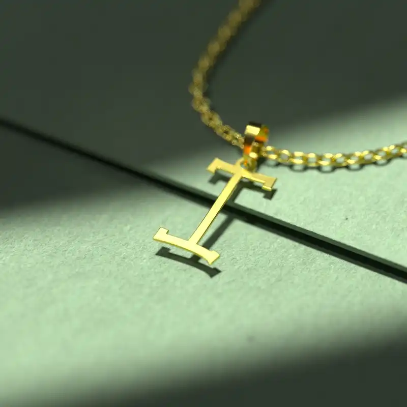 گردنبند طلا 18 عیار زنانه مدوپد مدل حرف I کد H3-1-1425