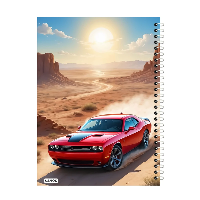 دفترچه یادداشت 50 برگ آلبالو مدل ماشین کلاسیک کد 2077