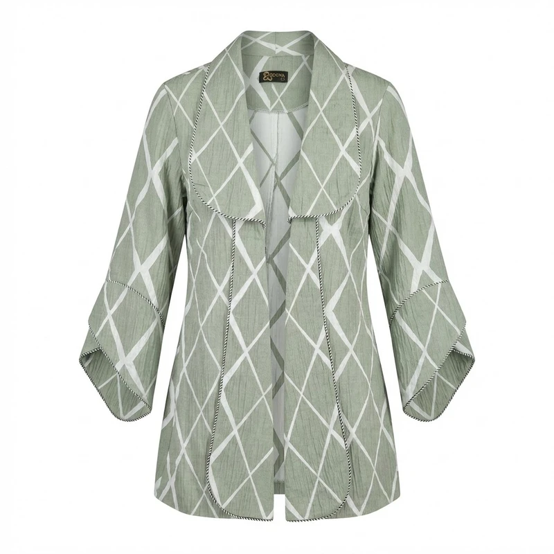 مانتو زنانه مدل ژاکارد کتان