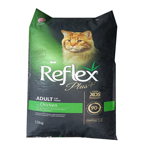 غذای خشک گربه رفلکس پلاس مدل ادالت طعم مرغ وزن 15 کيلوگرم