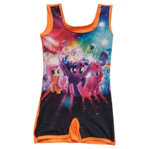 مایو دخترانه مدل دامنی طرح پونی اسب تک شاخ کد 64