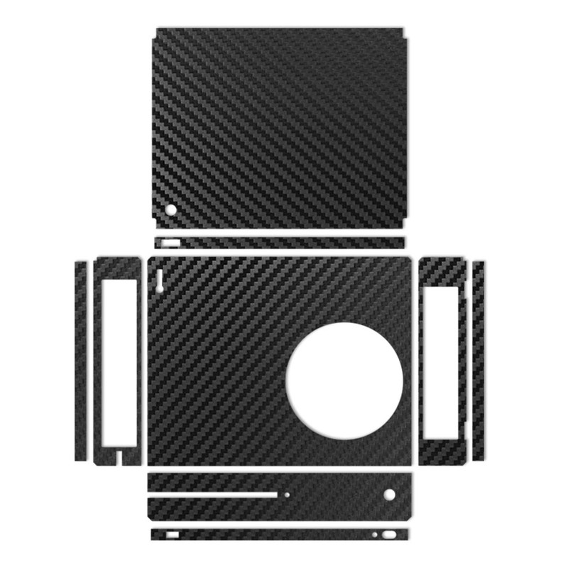 برچسب ماهوت مدلBlack Carbon-fiber Texture مناسب برای کنسول بازی Xbox One S