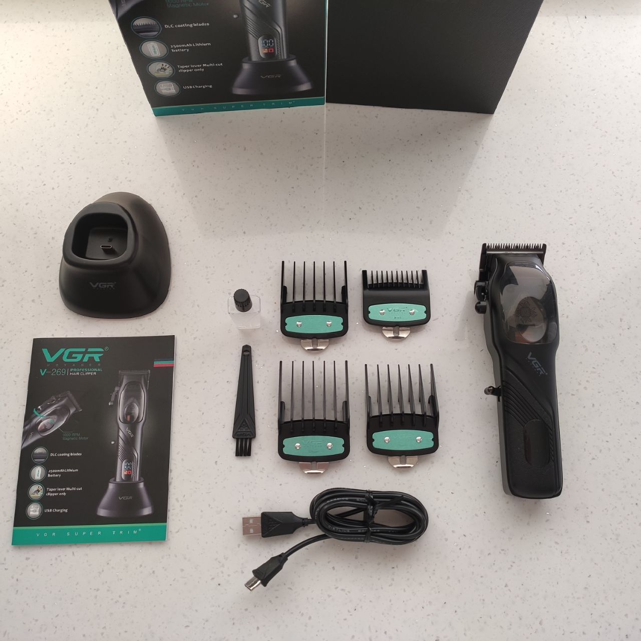 ماشین اصلاح موی سر و صورت وی جی ار مدل V-269 -  - 6