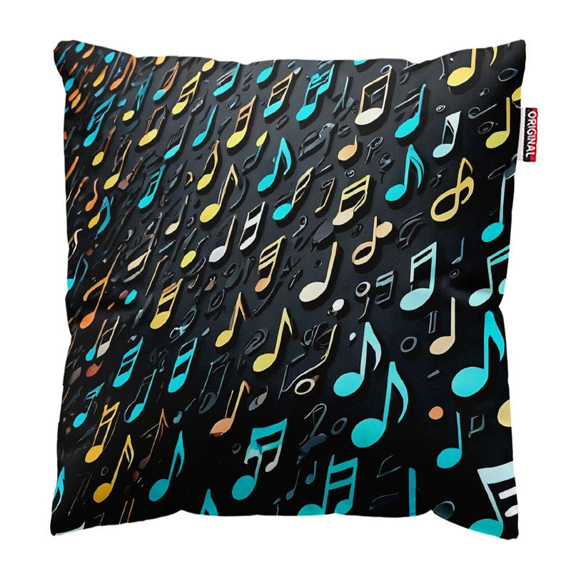  کوسن پاد آفرین طرح موسیقی کد 2902 سایز 30*30 سانتی متر