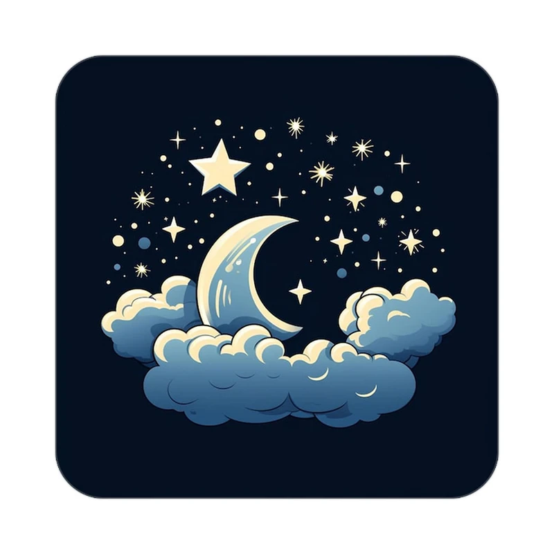 زیر لیوانی کاکتی طرح ماه و ستاره مدل mp53146