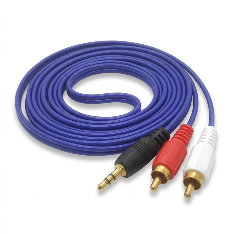 کابل تبدیل جک 3.5 میلی متری به دو RCA مدل AUX-402 طول 1.5 متر