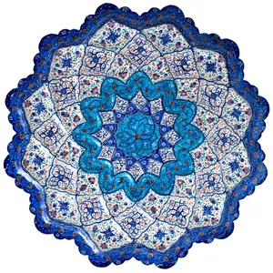 بشقاب میناکاری رستا طرح 237-15-102 قطر 25 سانتی متر