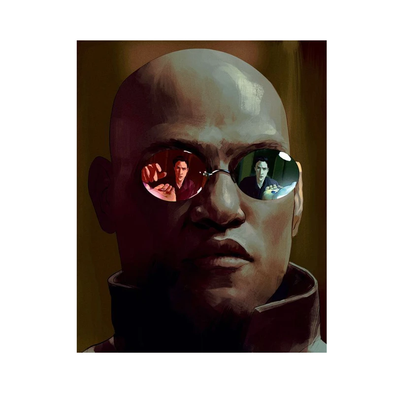 استیکر لپ تاپ و موبایل مدل سریال طرح ماتریکس Matrix کد 4391