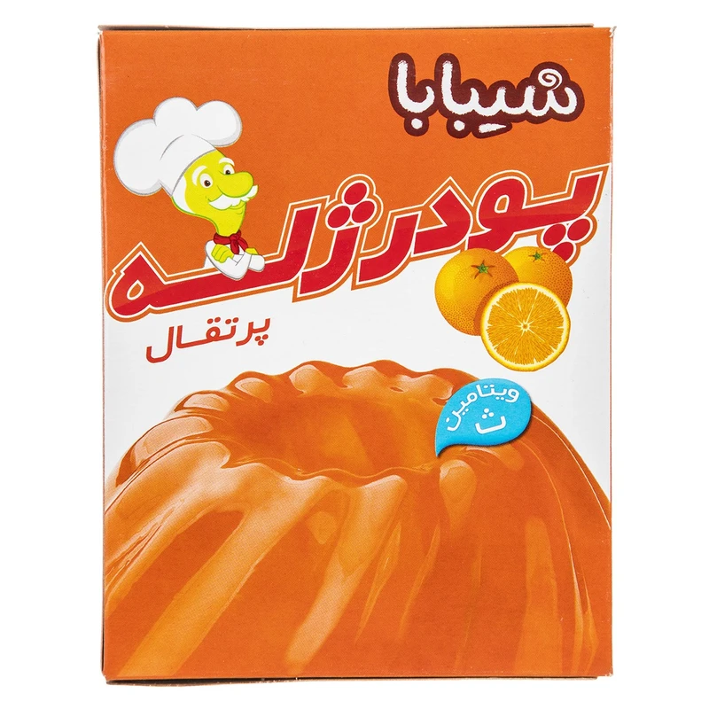 پودر ژله پرتقال شیبابا مقدار 100 گرم