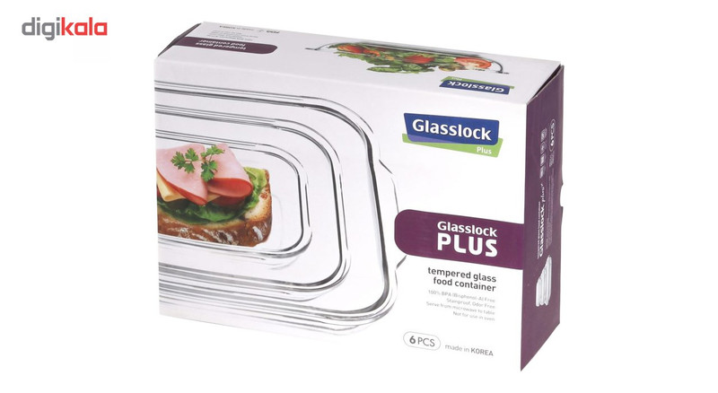 ظرف نگهدارنده گلس لاک مدل GL507 بسته 3 عددی