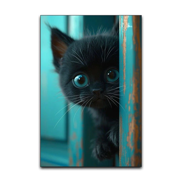 تابلو شاسی گوفی مدل گربه گوگولی کیوت و بامزه طرح Cute Cat کد PEEK54