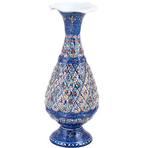 گلدان میناکاری مسی رستا طرح صراحی کد 104-12-102
