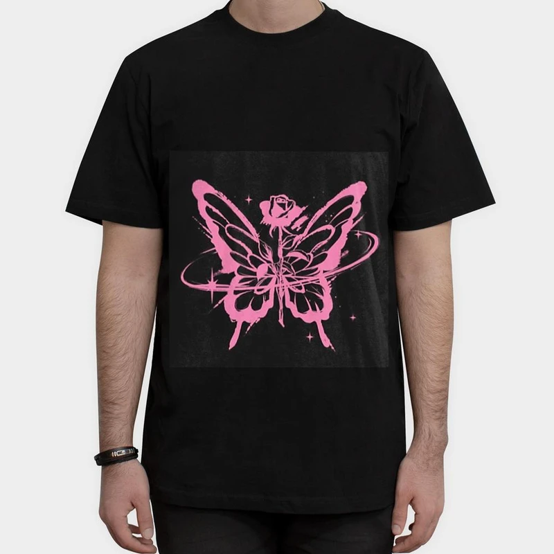 تیشرت آستین کوتاه مردانه مدل پروانه گل