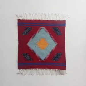 رومیزی گلیم دستبافت طرح خشتی مدل نازگل کد as1