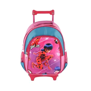 کوله پشتی چرخ دار طرح دختر کفشدوزکی کد 6