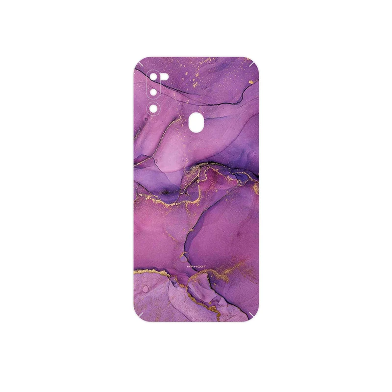 برچسب پوششی ماهوت مدل Purple Marble مناسب برای گوشی موبایل سامسونگ Galaxy M21 (2021) Edition