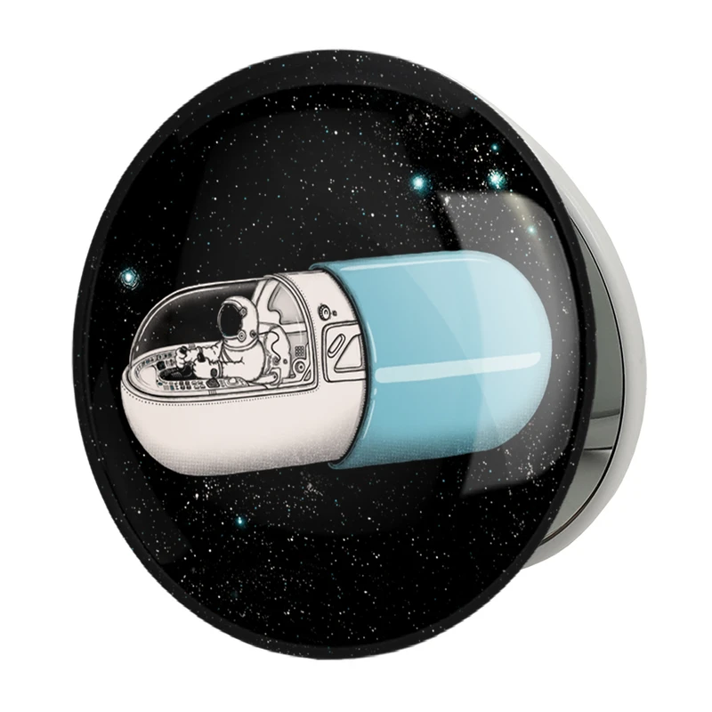 آینه جیبی خندالو طرح فضانورد مدل تاشو کد 1960 