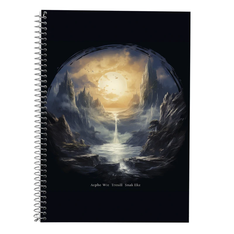 دفتر زبان 50 برگ مدوپد مدل دوخط طرح  ارباب حلقه ها The Lord of the Rings کد DF3038