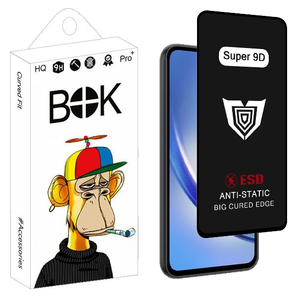 محافظ صفحه نمایش بوک مدل Super 9D View مناسب برای گوشی موبایل سامسونگ Galaxy a34 5g