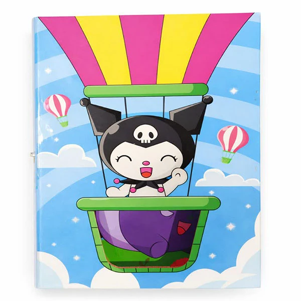 دفتر خاطرات 30 برگ سیمی مدل قفل دار طرح کرومی کد K01