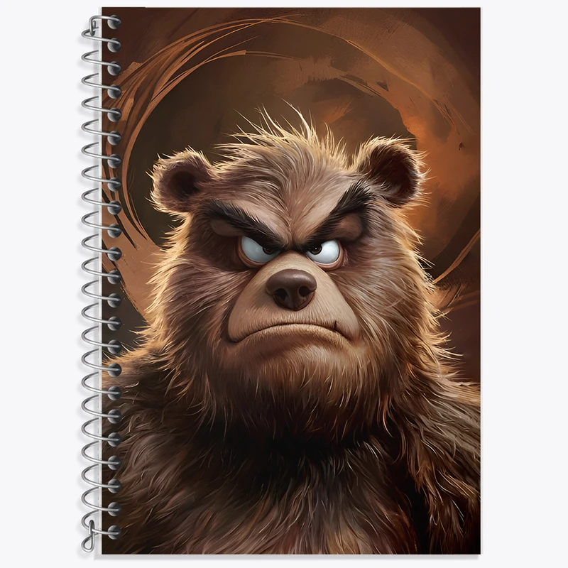 دفتر لغت 50 برگ خندالو طرح خرس عصبانی کد F8483