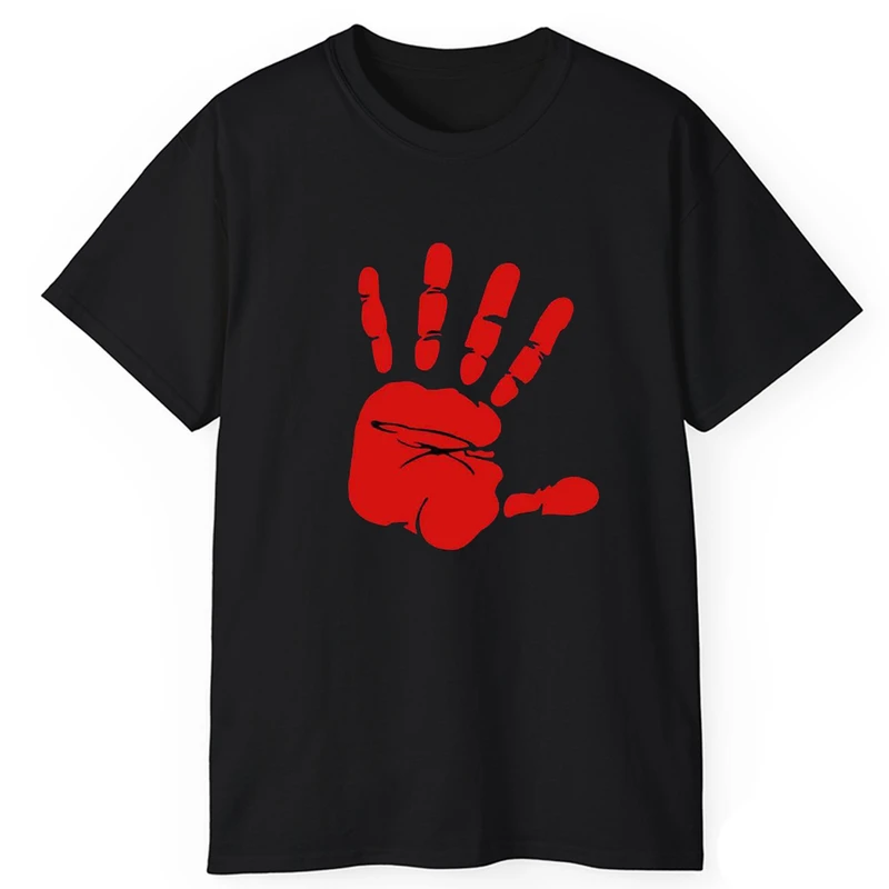 تی‌شرت آستین کوتاه مردانه پاد آفرین مدل دست تنها کد 002